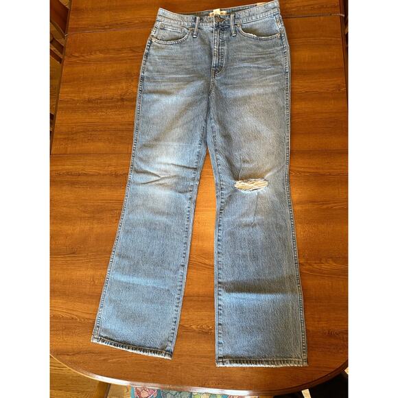 Madewell Women's High Rise Bootcut‎ Jeans Distressed Denim Light Wash Size 29 - Picture 1 of 5